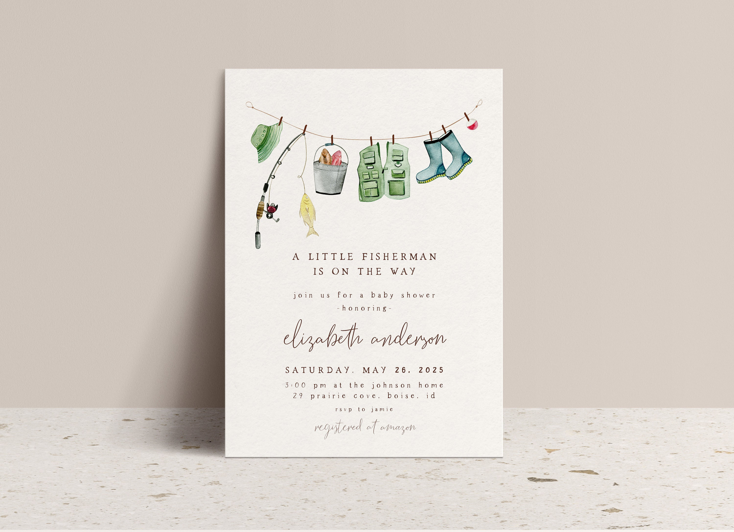 Fish Baby Shower Invite -  Australia