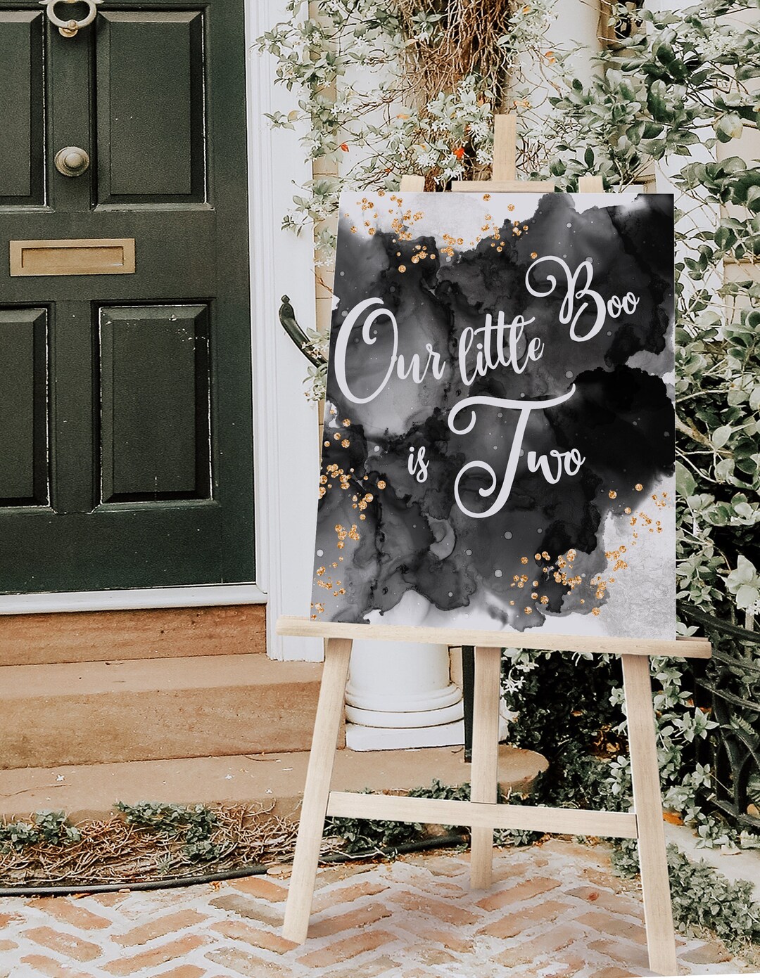 Plantilla de letrero de fiesta de cumpleaños de Little Boo / Editable ...