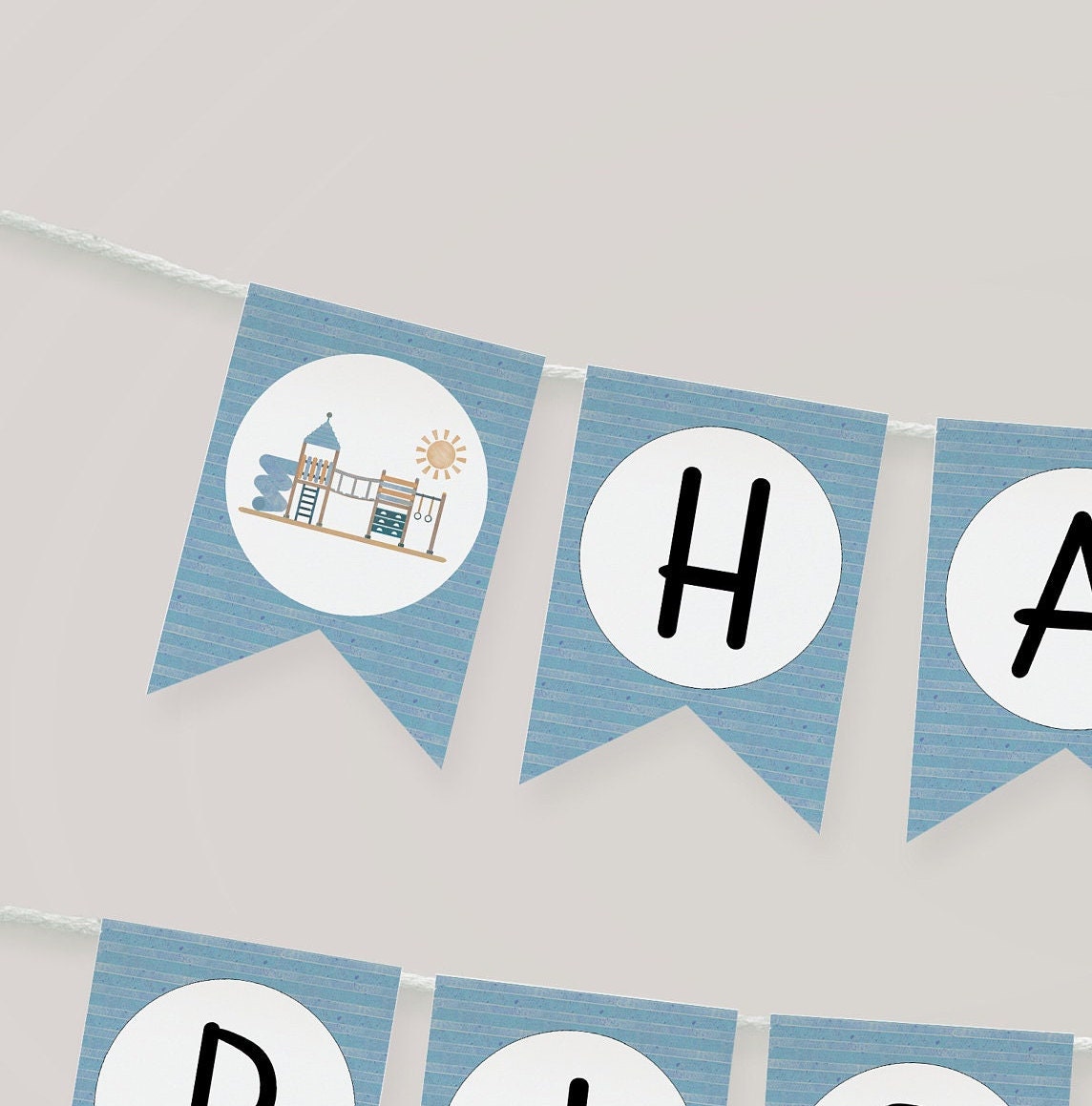free and customizeable happy birthday templates -... Playground Happy Birthday Banner Template | Park Birthday Printable ...