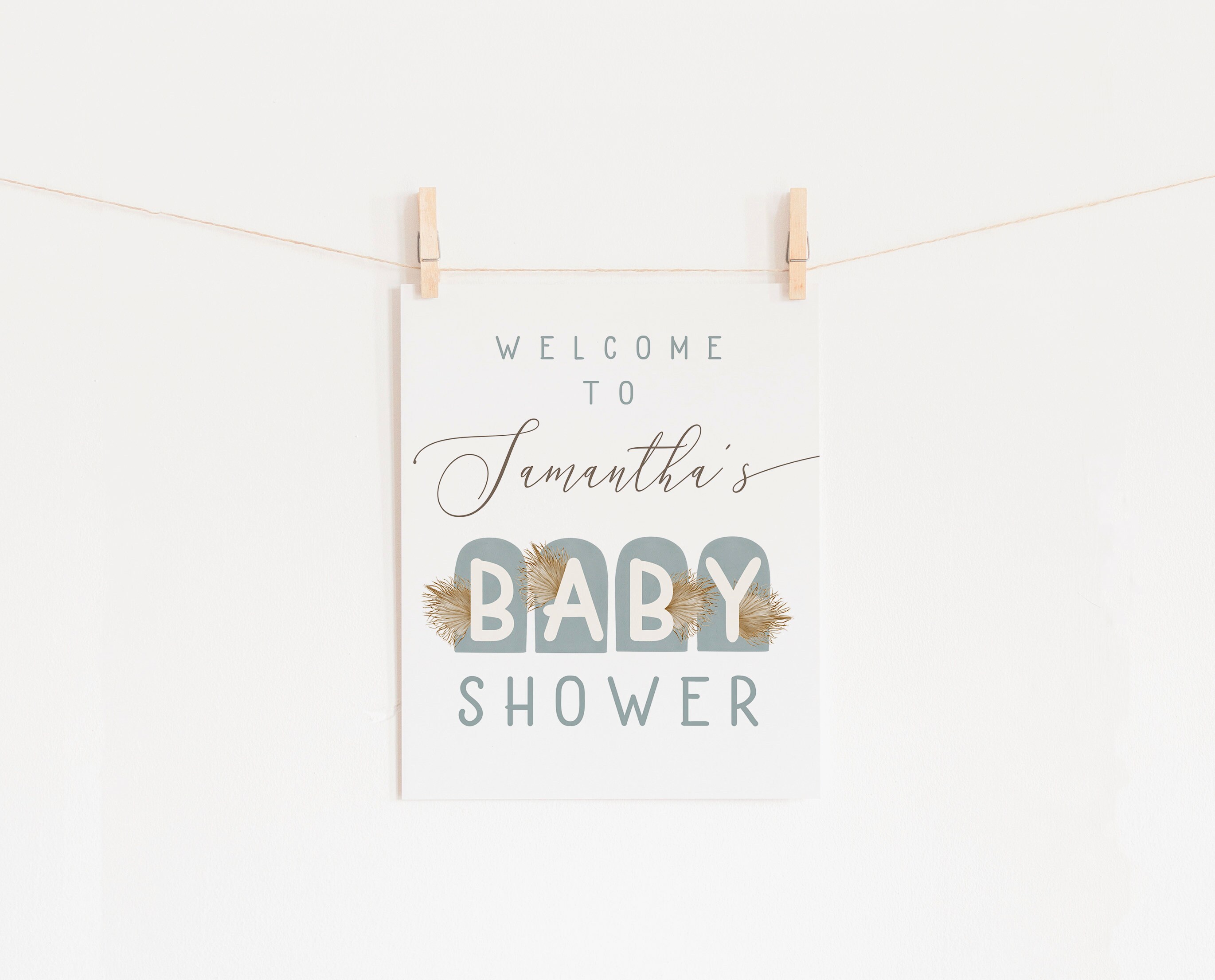 Boy Baby Shower Sign Blue Baby Sprinkle Etsy