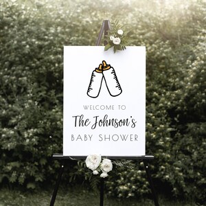 Poppin&#39; Bottles Welcome Sign | Couples Baby Shower Editable Sign Template  | Diaper Keg Shower | S113
