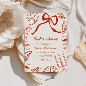 That's Amore Bridal Shower Invitation Template