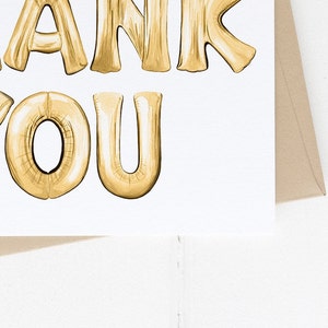 Gold Thank You Card Golden Birthday Stationery Printable Birthday Party ...