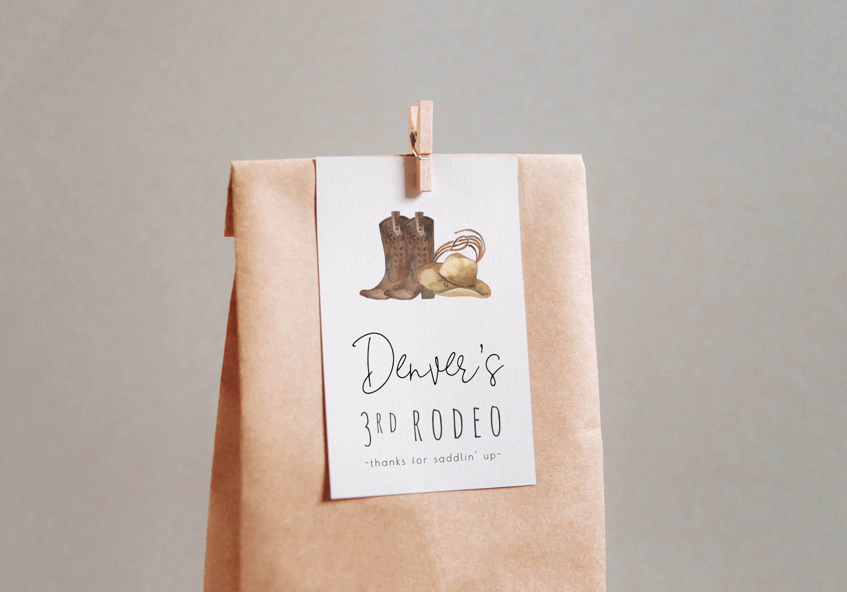 3rd Rodeo Birthday Bundle Editable Templates | Cowboy Invitation ...