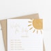 Sunshine Wishes for Baby Shower Template Printable Game, Sun Baby ...