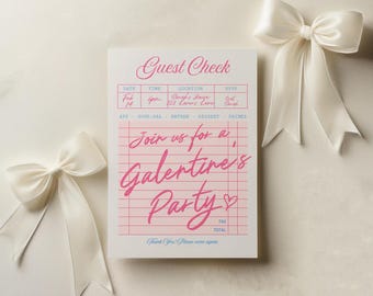 Editable Galentine's Party Invitation Template - Valentine's Daty Party Invite (Digital Download) S958
