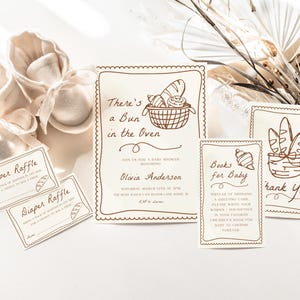 Bun in the Oven Bundle Editable Templates | DIY Bun in the Oven Package Download Set S916