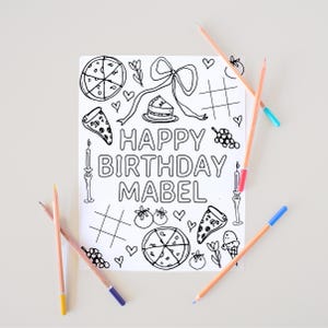 Pizza Coloring Sheet Template