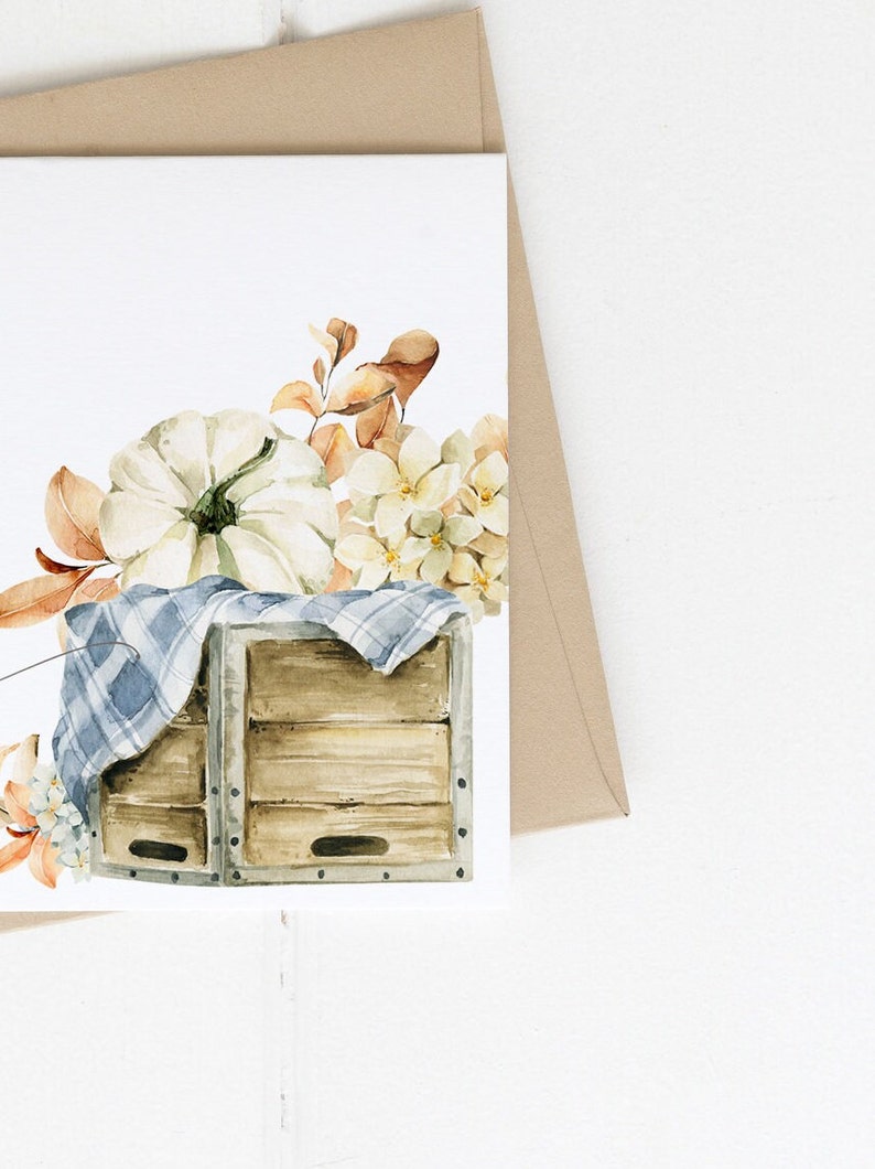 Pumpkin Thank You Card File Printable Template Blue Boy - Etsy