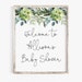 Greenery Welcome Sign Boy Baby Shower Printable Editable - Etsy