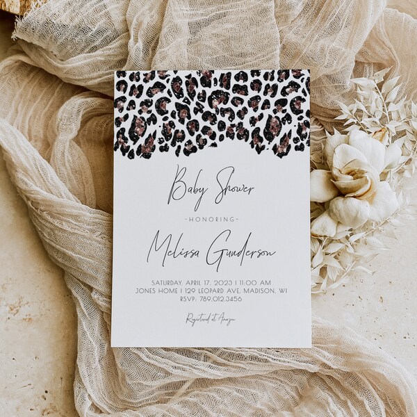 Animal Print Invite Etsy
