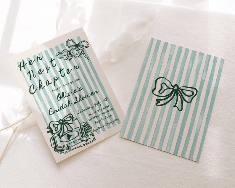 Her Next Chapter Bridal Shower Invitation Template