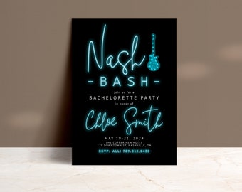 Nash Bash Bachelorette Party Invitation Nashville Bridal Etsy 日本
