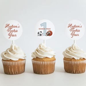 Rookie Year Birthday Bundle - Editable Sports 1st Birthday Package - Digital Download S628 image 8