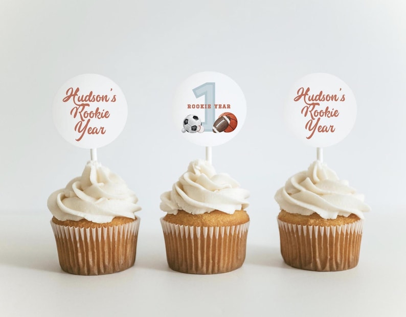 Rookie Year Birthday Bundle - Editable Sports 1st Birthday Package - Digital Download S628 image 8