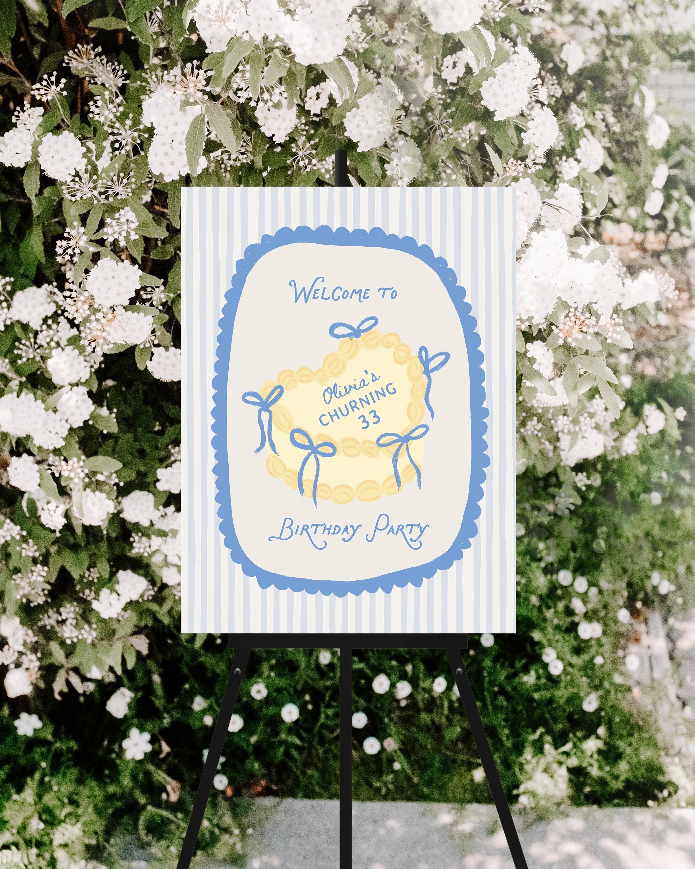 Butter With Age Welcome Sign Template - Churning [age] Decor S1005 - Etsy