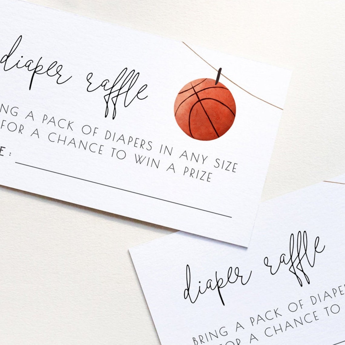 Basketball Diaper Raffle Ticket Template | Sports Boy Baby Shower ...