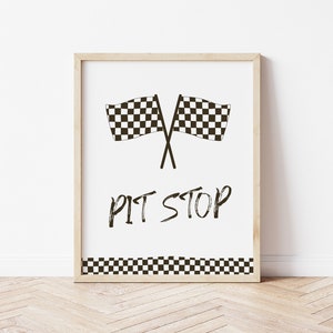 editable pit stop sign template