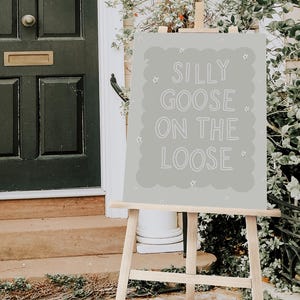 Silly Goose on the Loose Editable Template | DIY One Silly Goose Party ...