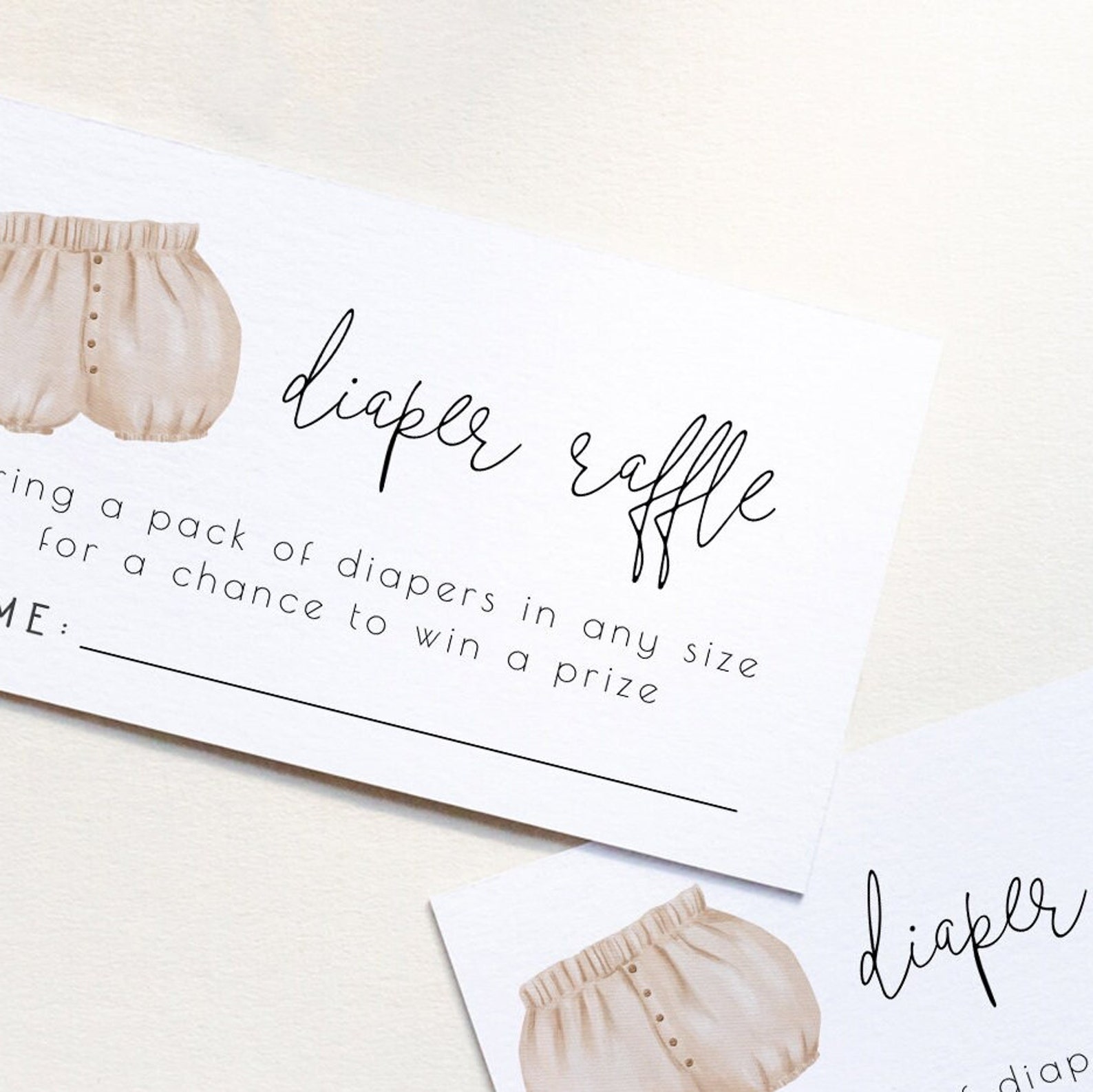 Diaper Raffle Ticket Editable Template Girl or Boy Baby - Etsy
