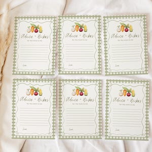 Plantilla de juego "Consejos y deseos de Little Sprout" (editable) Juego para baby shower "A Little Sprout is On The Way" / Fiesta del mercado de agricultores S807