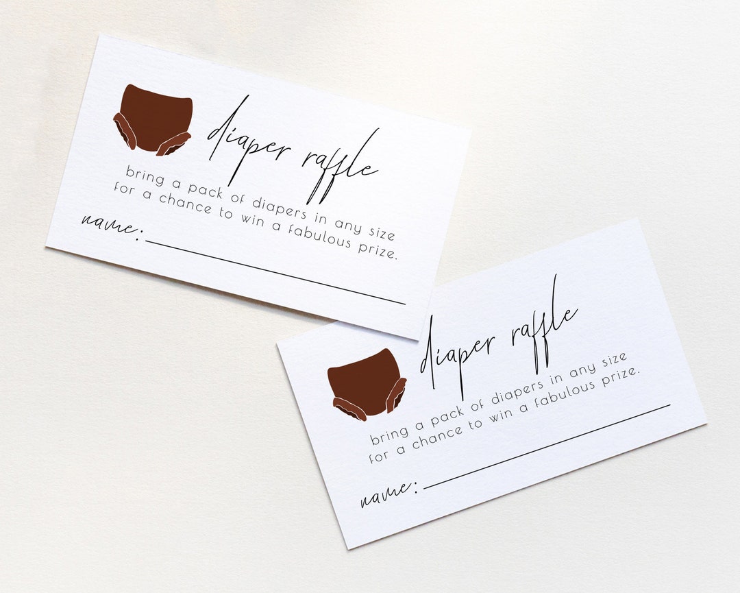Diaper Raffle Ticket Template Girl Clothesline Baby Shower - Etsy