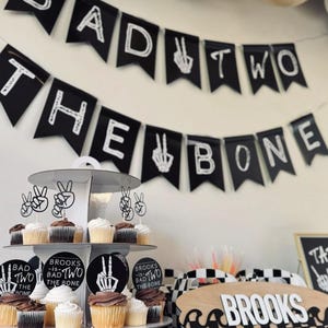 Bad TWO the Bone Banner Template | Editable Bad 2 the Bone 2nd Birthday ...