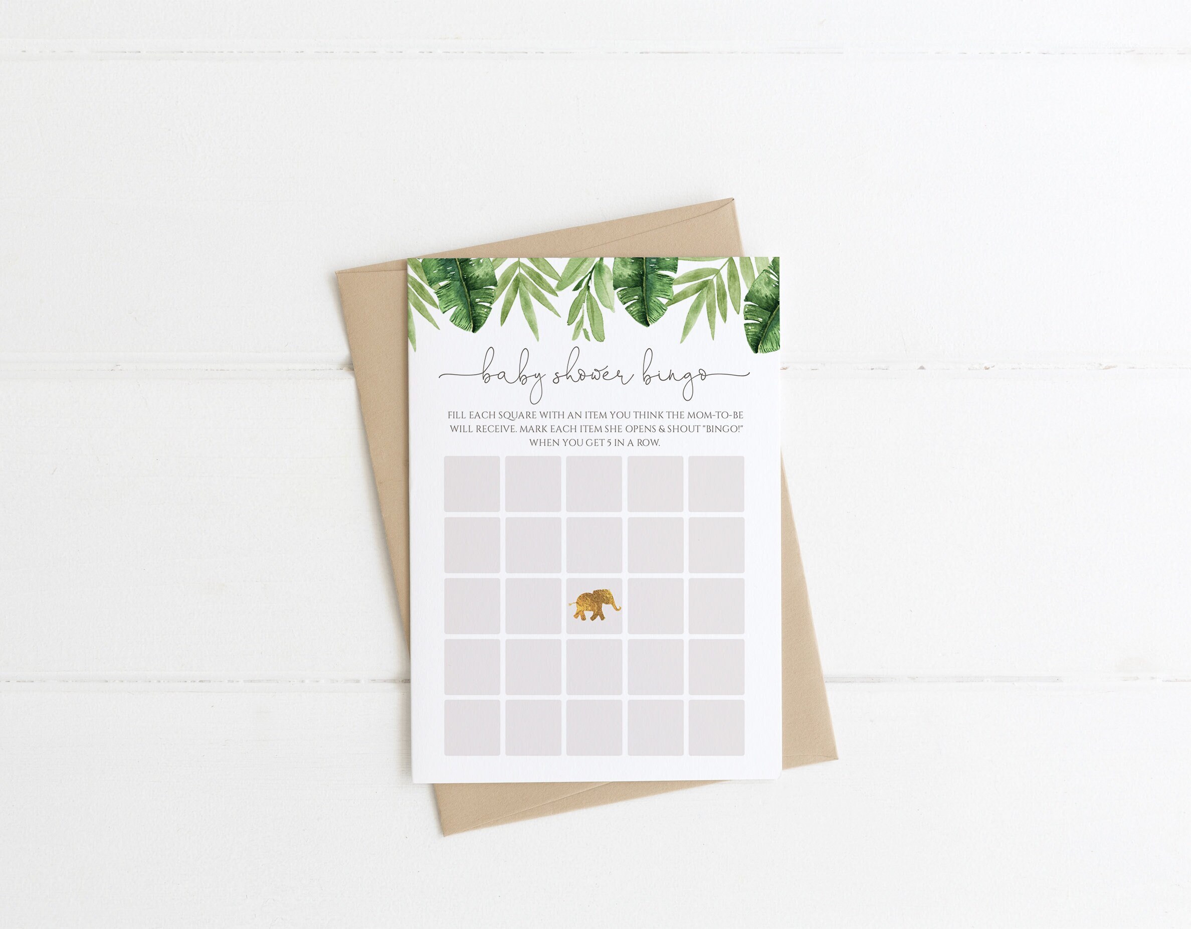 Safari Baby Shower Bingo Editable Printable Game Wild Jungle - Etsy