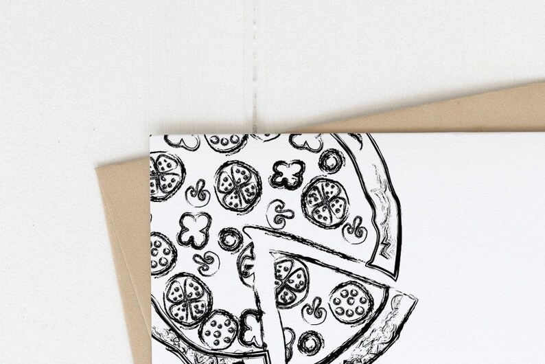 Pizza Thank You Card File Pizza Birthday Party Printable - Etsy