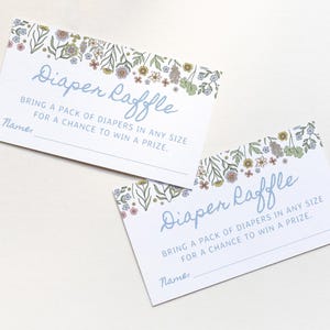 Vintage Windel Raffle Ticket bearbeitbare Vorlage | DIY Printable Grandmillenial Floral Bring eine Packung Windeln S851