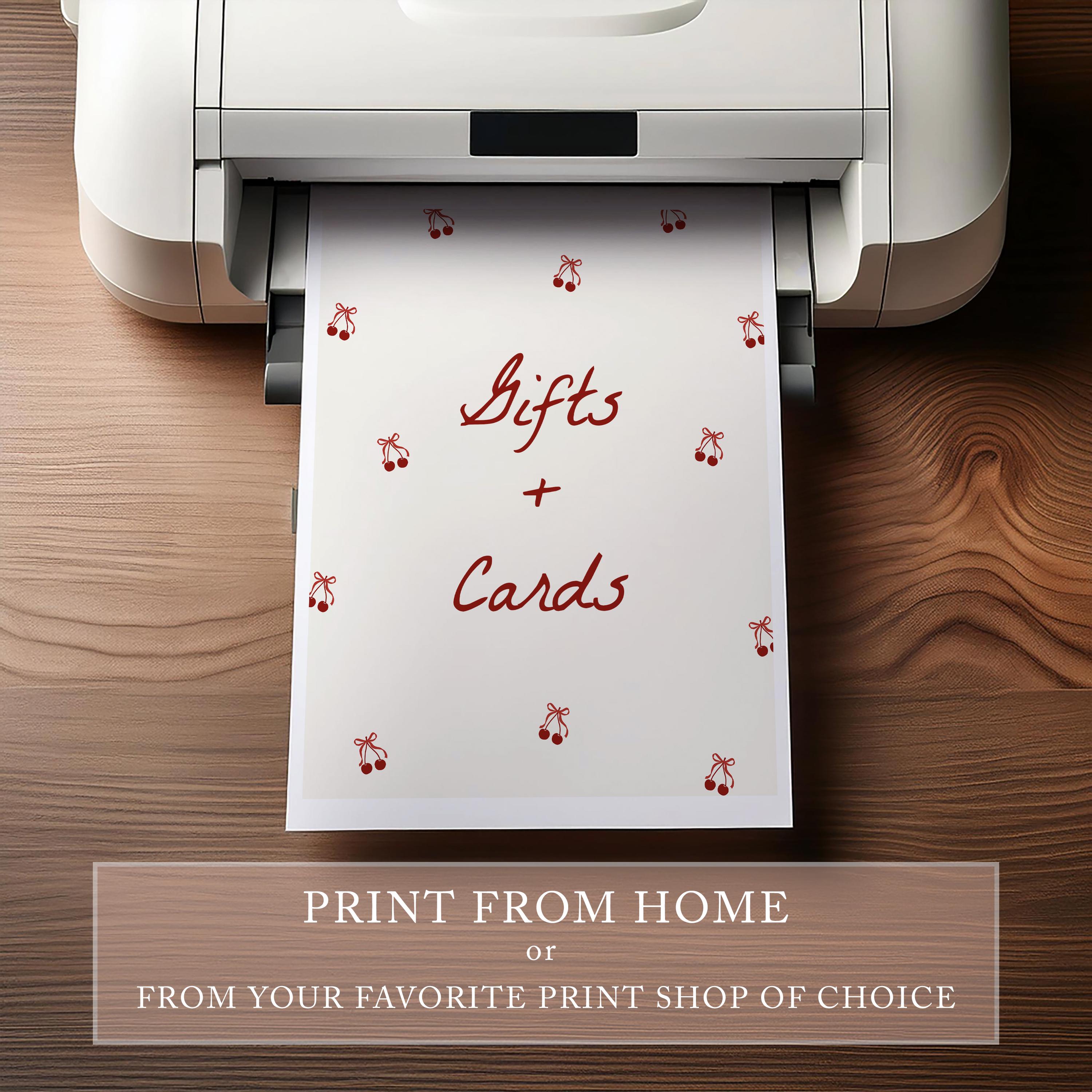 Cherry Editable Sign Template | Coquette Cherry on Top Gifts + Cards ...