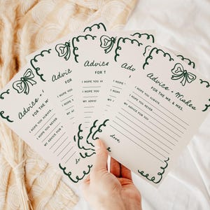 Advies en wensen Afdrukbare spelsjabloon vrijgezellenfeest | Bewerkbare DIY-spelkaart vrijgezellenfeest S842 S846 S840