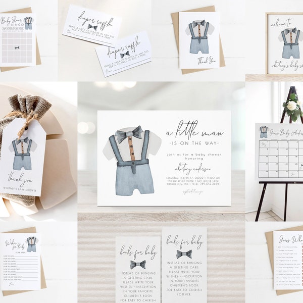 Little Man Baby Shower - Etsy