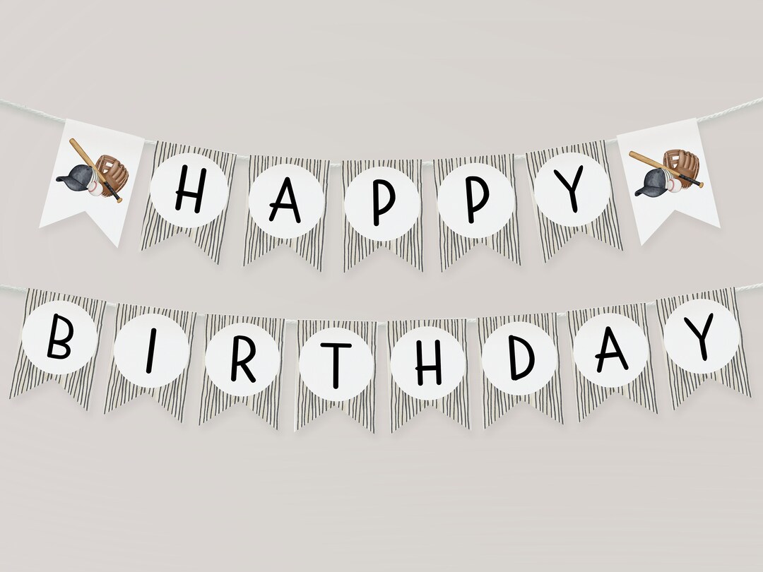Baseball 1. Geburtstag Hochstuhl Banner – Jute-Banner Mit Baseball-Motiv, Für Jungen