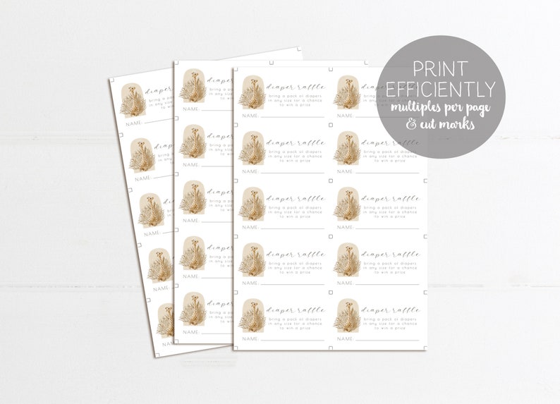 Safari Diaper Raffle Ticket Jungle Baby Shower Printable - Etsy