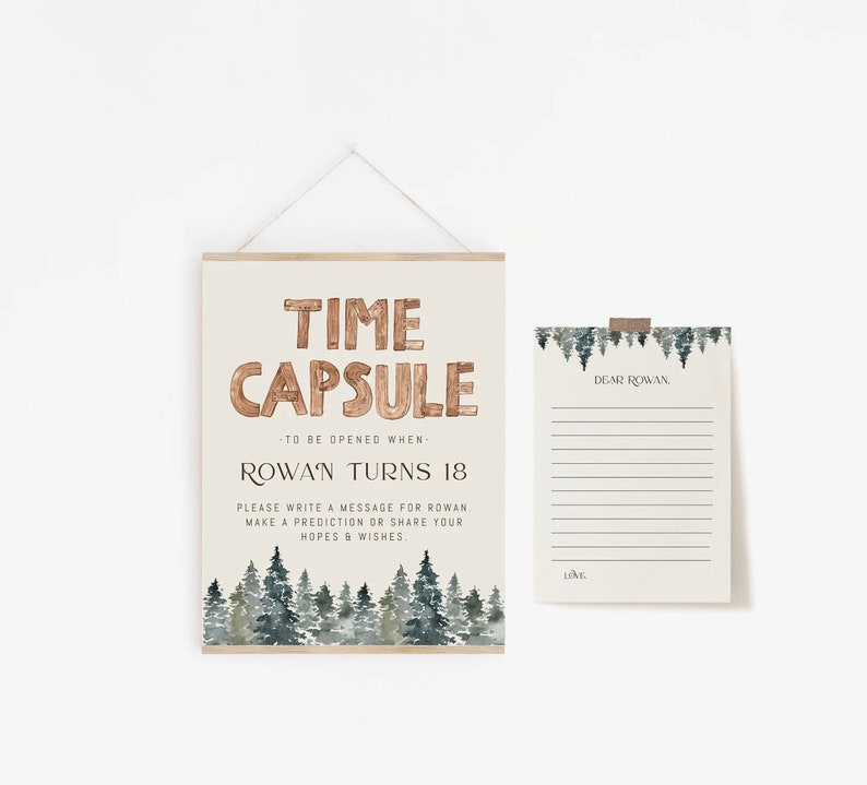 editable one happy camper time capsule template