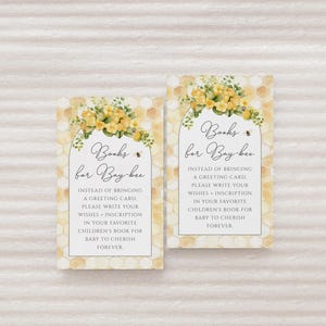 Bienenbücher für Baby bearbeitbare Vorlage für Mama-zu-Bee Babyparty | Bearbeitbare Bücher für Bay-Bee Shower Bring eine Bucheinlage S798