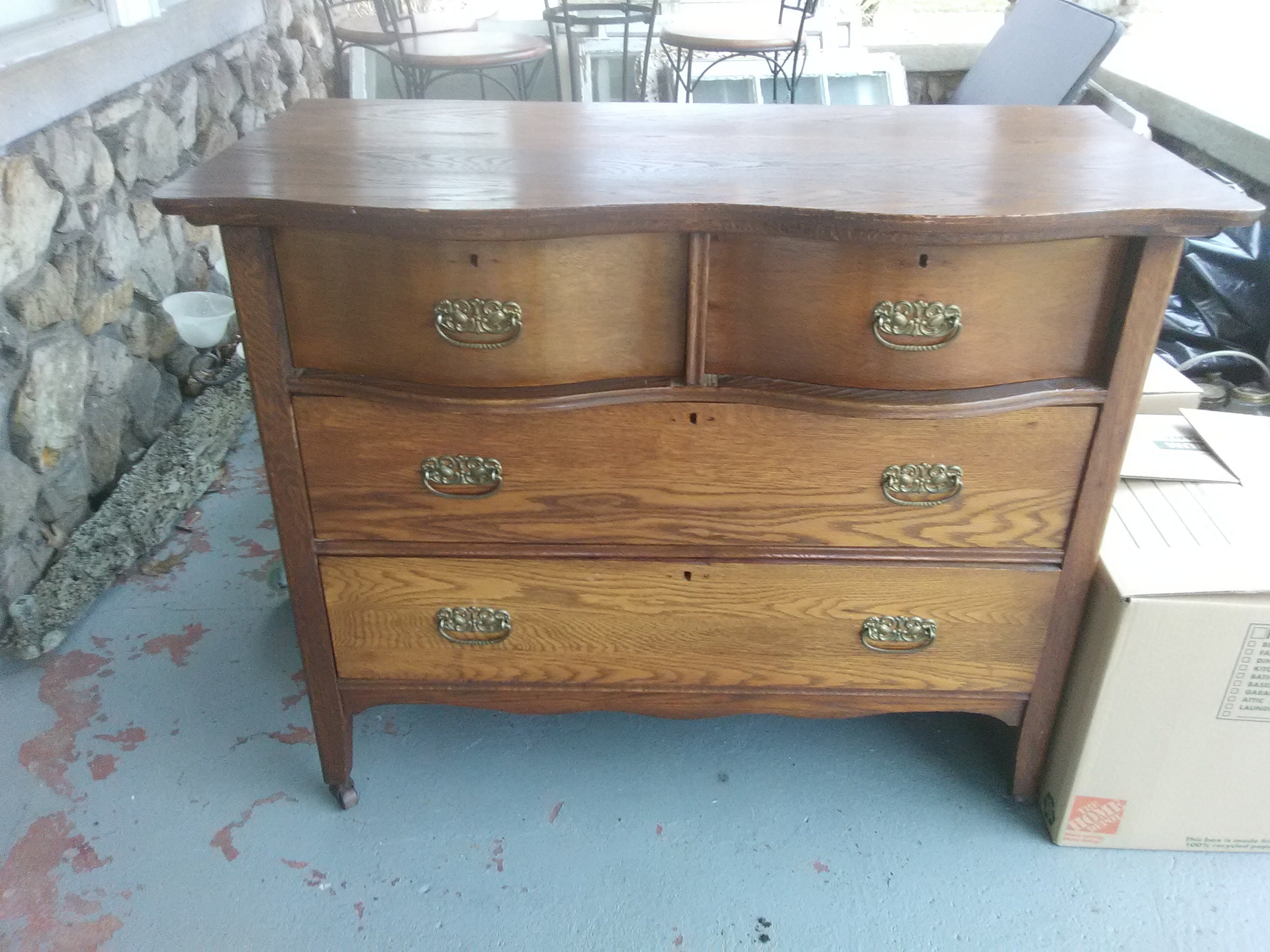 Vintage tiger wood oak dresser Etsy