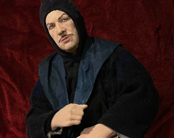 Vincent Price  Pit and the Pendulum Corman Poe Torso Bust Statue painted Portrait sculpture