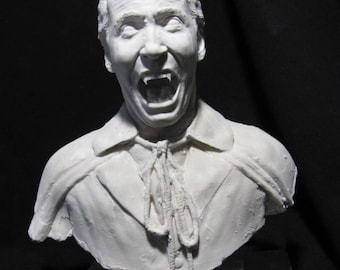 Busto sin pintar de Drácula Scream de Christopher Lee de Hammer Horror
