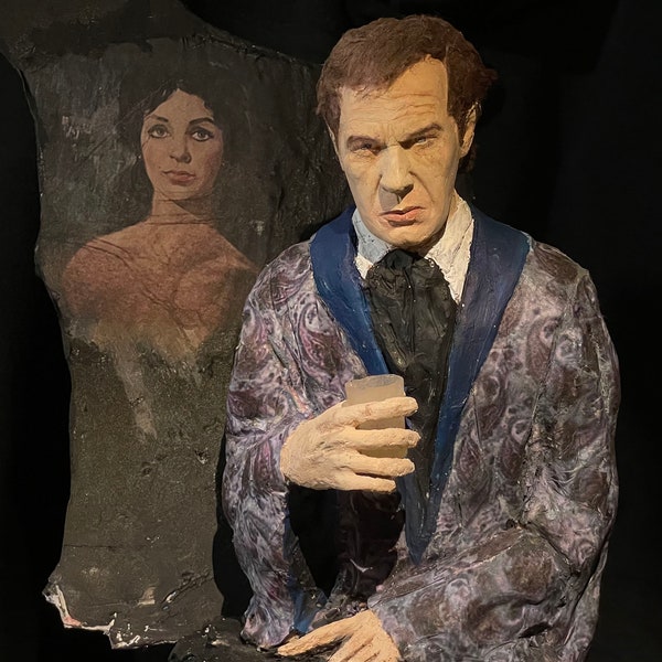 Vincent Price  from Morella  segment Tales of Terror  portrait statue torso bust