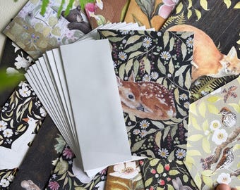 Thrive Collection, 12 Assorted, Original Painting Fold-over Cards (4 1/4 x 5 1/2) & Envelopes