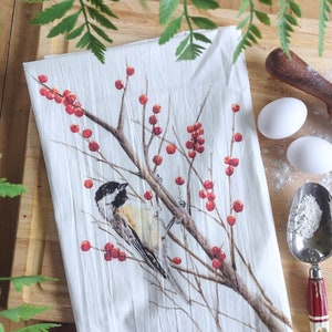 Chickadee Tea Towel