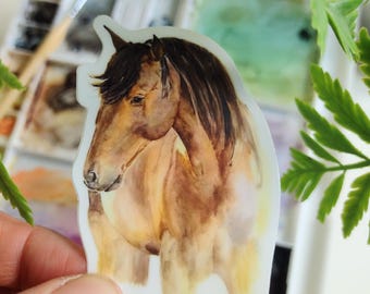 Chestnut Horse Sticker, Durable Vinyl Decal