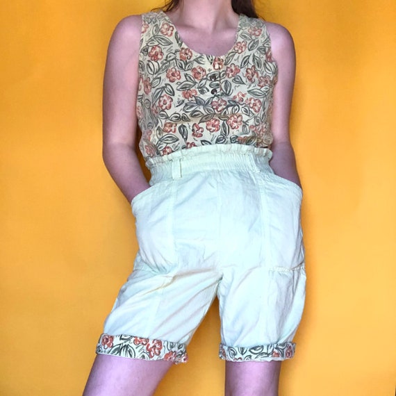 harajuku lolita shorts and top set vintage pink with bow motif 80s cotton pyjamas