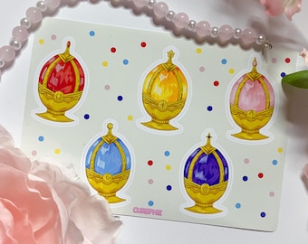 Hoja de pegatinas A6 de las gemas del alma de Madoka Magica