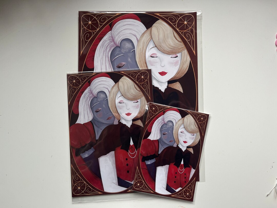 Buy Hazbin Hotel Charlie and Vaggie/chaggie A4/A5/A6 Matte Art Print ...