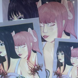 Homura & Madoka, Madoka Magica A4/A5/A6 Matte Art Print