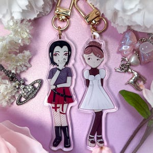 Nana and Hachi 3.5&quot; Double Sided Acrylic Chibi Anime Keychain Charm