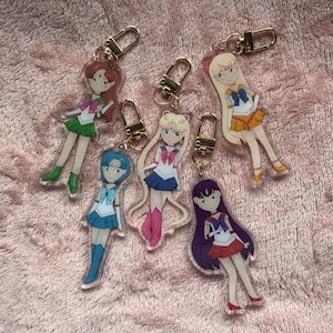 Magical Girl Moon 3.5&quot; Double Sided Acrylic Chibi Anime Keychain Charm